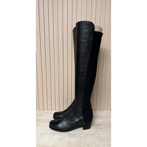Stuart Weitzman Women's Reserve Over the Knee Leather Boots Sz 7 - Picture 7 of 13